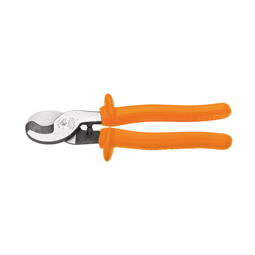 orange-handled cable cutters tool