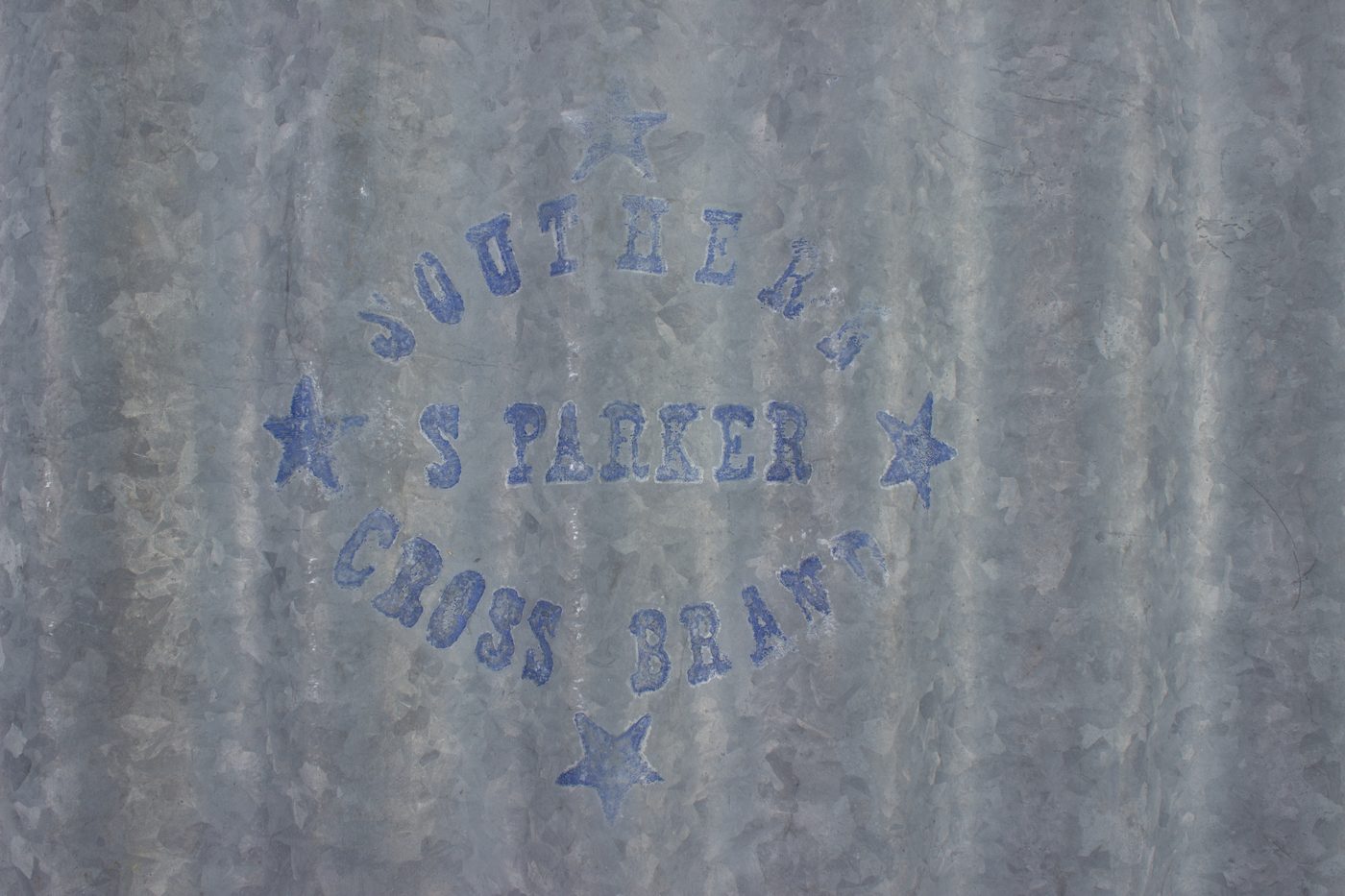 corrugated iron sheet with brand marking