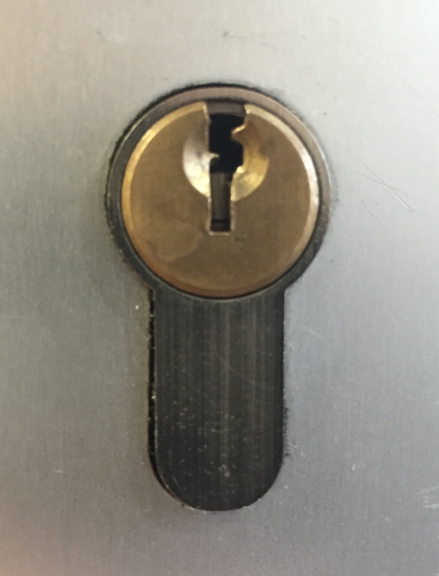 Euro profile cylinder lock close-up