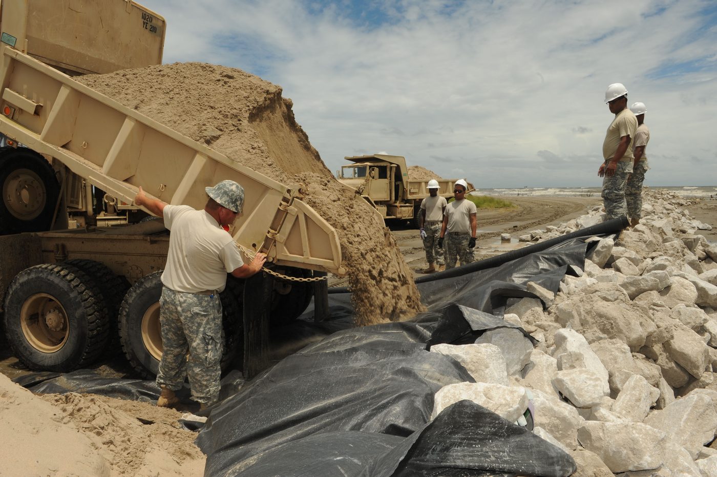 Geotextile fabric used in construction site