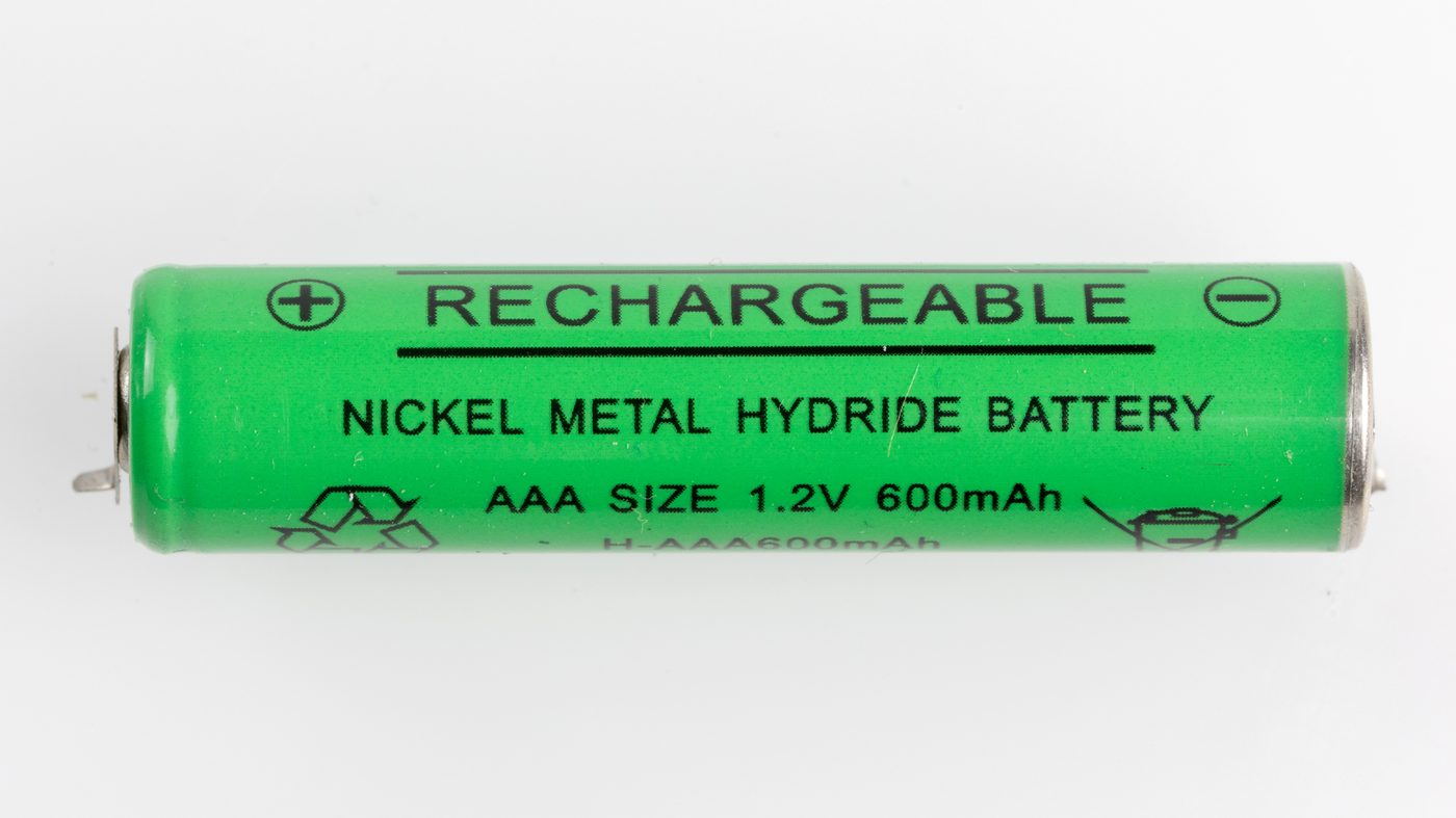AAA size nickel-metal hydride rechargeable battery
