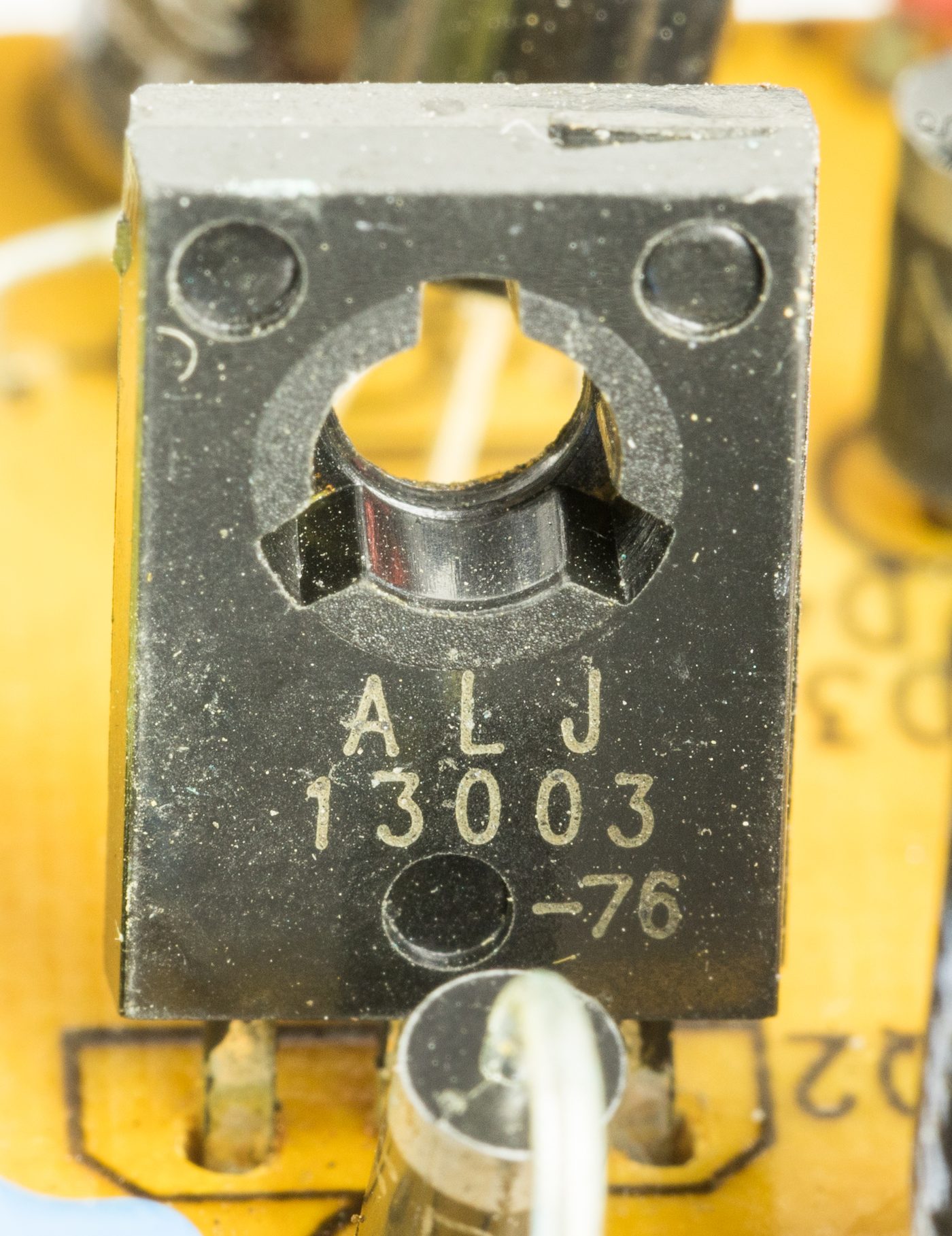 NPN transistor on circuit board