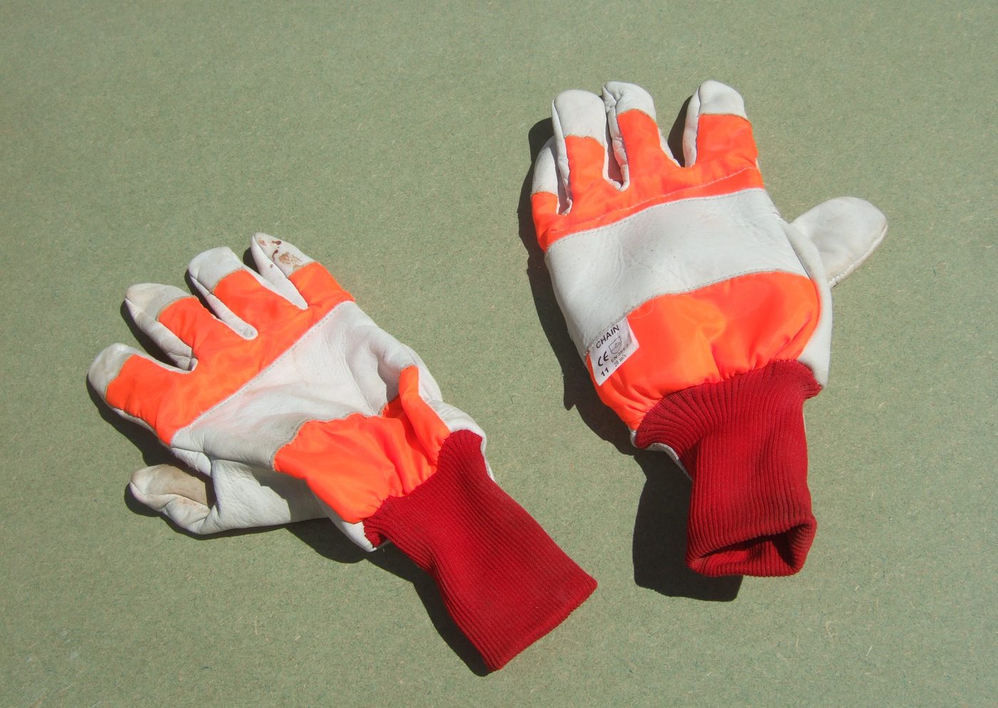 A pair of protective gloves
