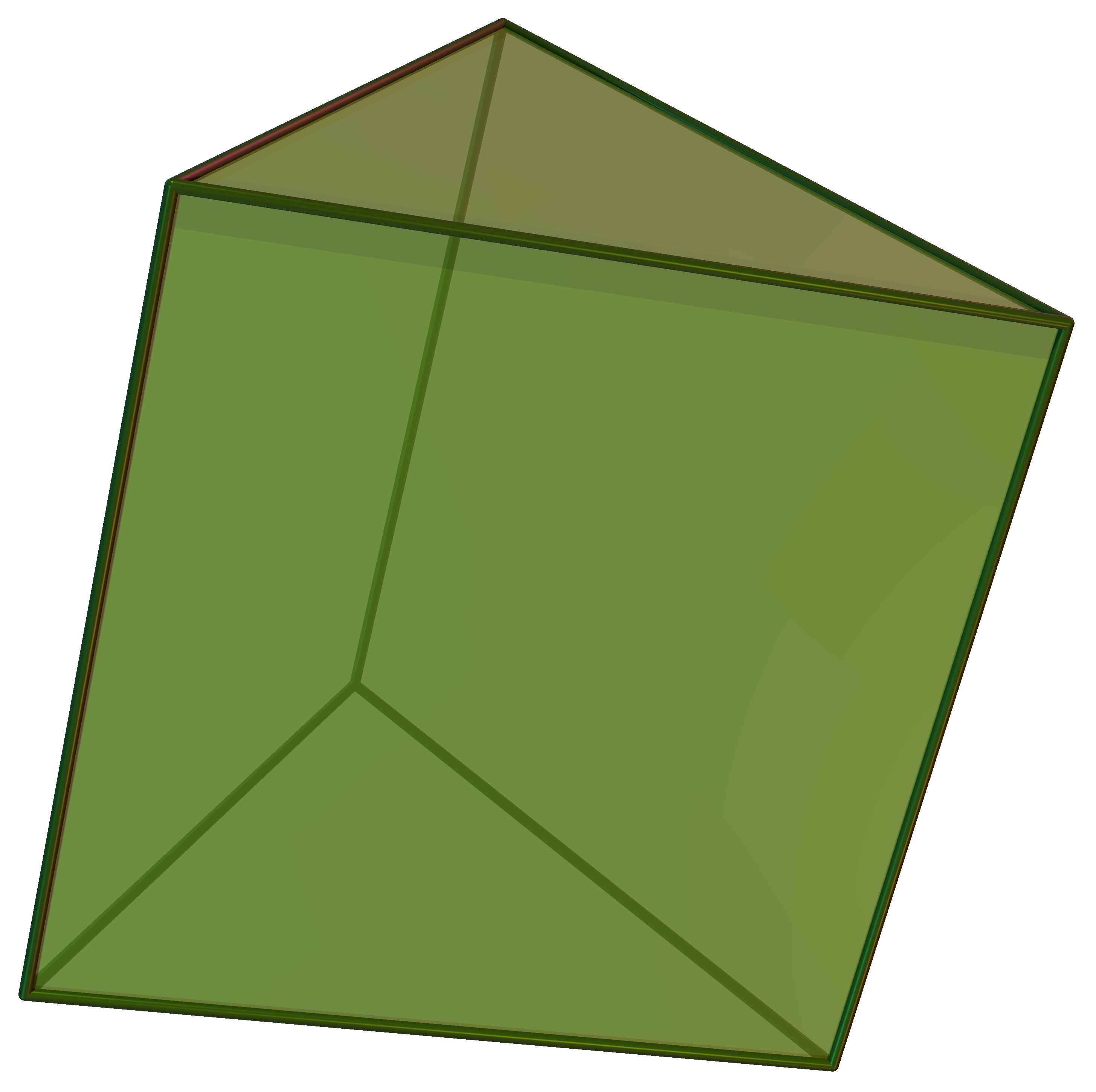 A right prism geometric solid