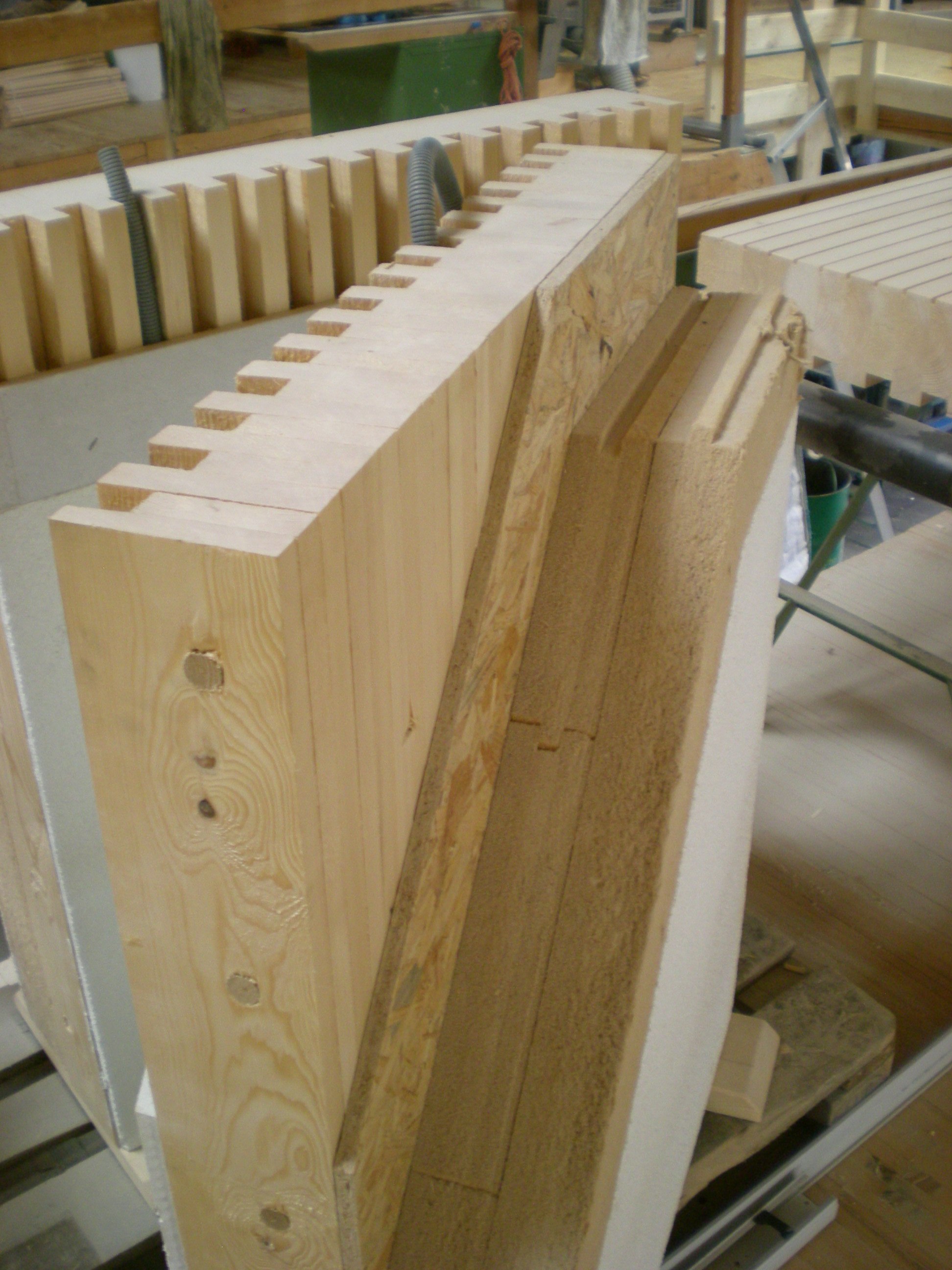 Cross-section of a timber panel