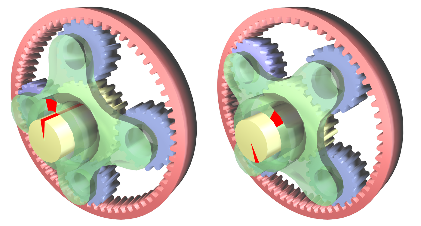 planetary transmission gear mechanism