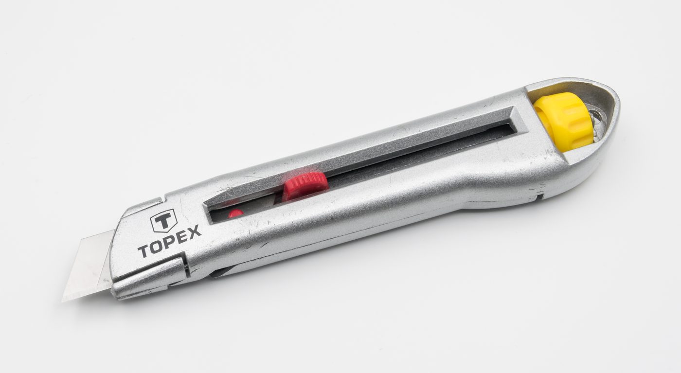 utility knife with blade extended
